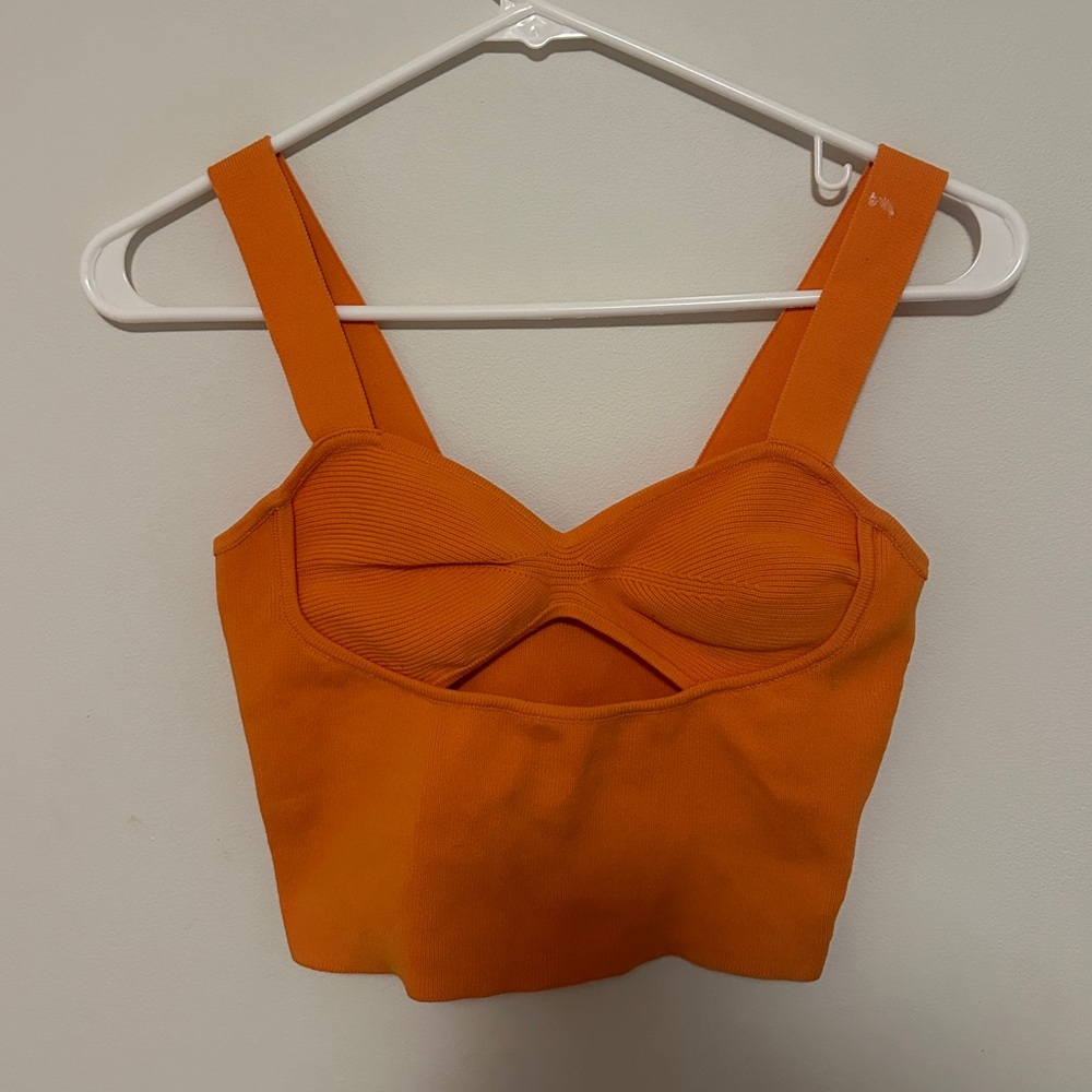 SHEIN Vibrant Orange Knit Top